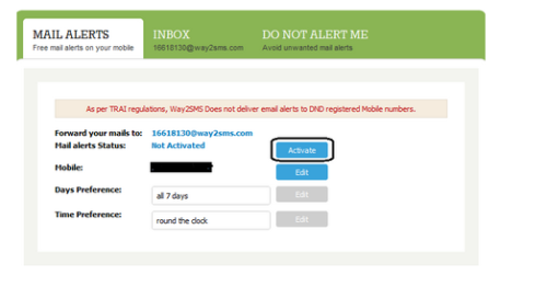 Get Email Alerts on Mobile Via SMS in India